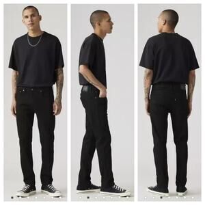 Levi's Men's 512 Slim Taper Jeans Black Size 38x30